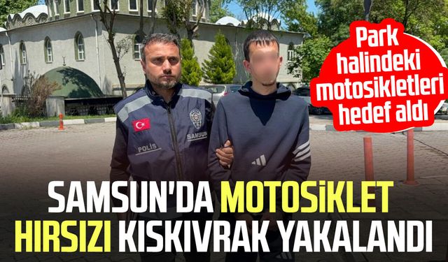 Park halindeki motosikletlere zarar verip birini çaldı: 18 yaşındaki şüpheli yakalandı