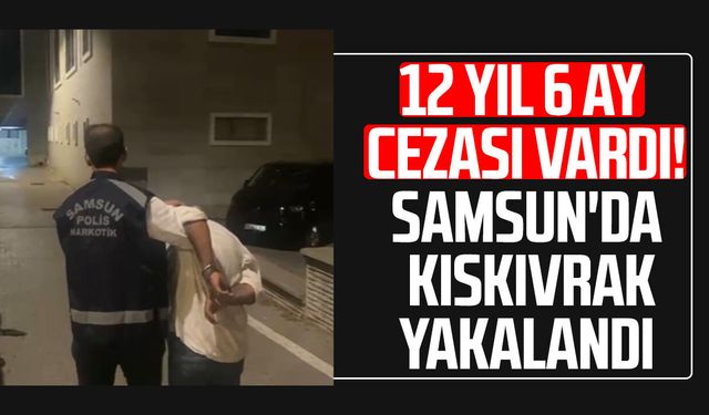 12 yıl 6 ay cezası vardı! Samsun'da kıskıvrak yakalandı