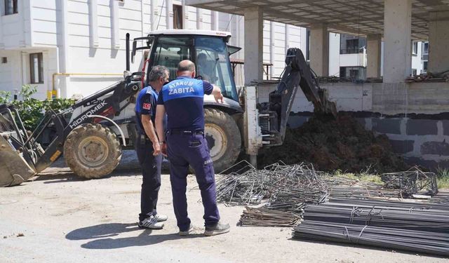Atakum'da kurallara uymayan inşaat firmalarına uyarı