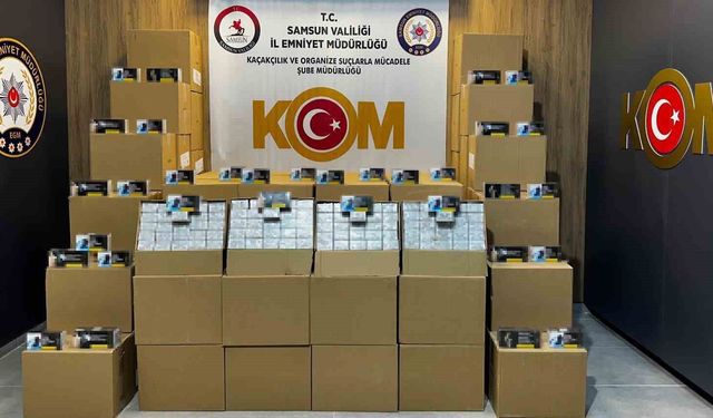 Kaçak makaron operasyonunda 1 milyon 350 bin adet ele geçirildi