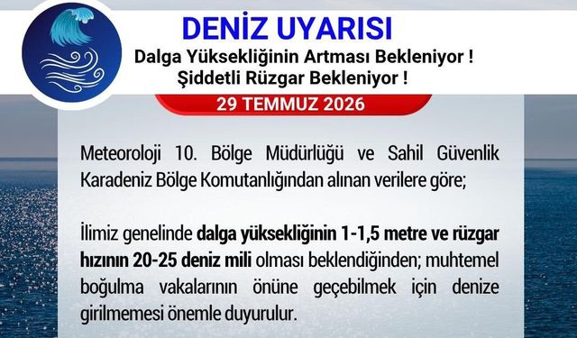 Karadeniz'de yüksek dalga uyarısı: 'Denize girmeyin'