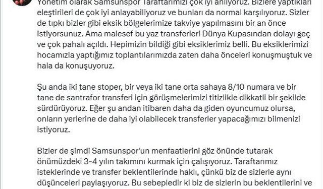 Yüksel Yıldırım: '2-3 yıl içinde ligin ilk 5'inde kalıcı olacağız'