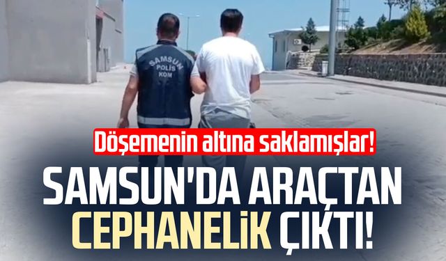 Aracın döşeme içlerine gizlenen 47 tabanca ele geçirildi