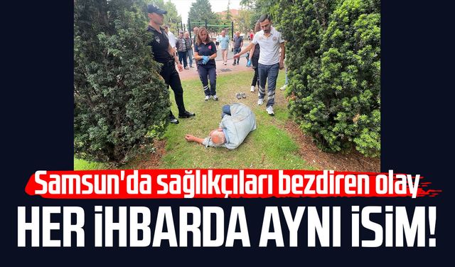 Samsun Anıtpark'taki sarhoş sağlıkçıları bezdirdi