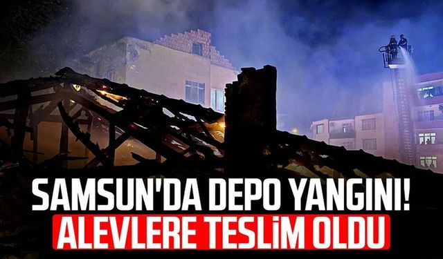 Boya deposu alevlere teslim oldu