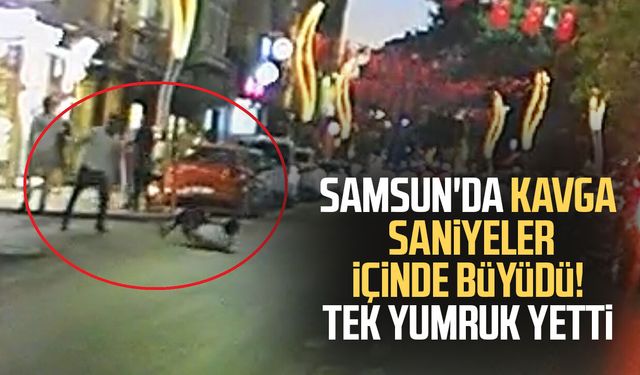Samsun'da taşkınlık yapan alkollü şahsı tek yumrukla yere serdi