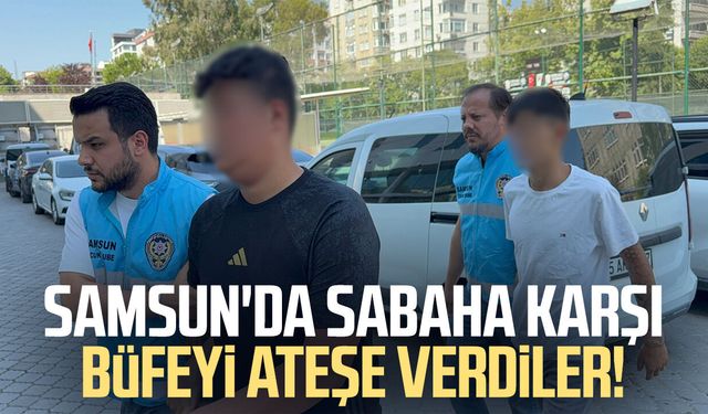 Büfeyi kundaklayan çocuklar yakalandı