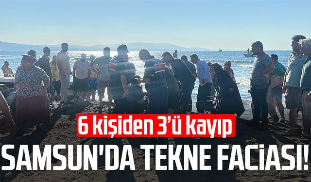 Samsun'da tekne alabora oldu: 3 kişi kurtarıldı, 3 kişi kayıp