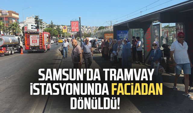 Otomobil tramvay istasyonuna çarptı: 3 yaralı