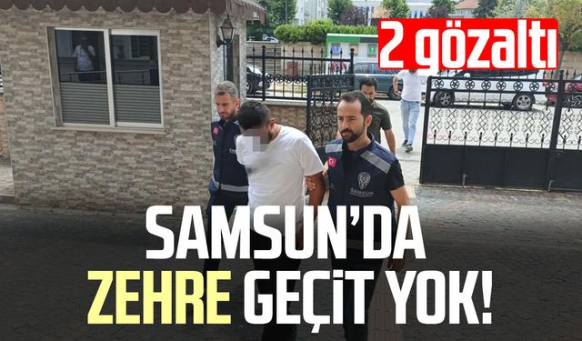 Bafra'da peş peşe operasyonlar: Metamfetaminle yakalandılar