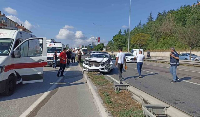 Havza'da zincirleme trafik kazası: 2 yaralı