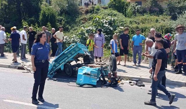 Otomobil ile patpat çarpıştı: 2'si ağır 4 yaralı