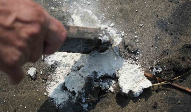 Samsun sahiline vuran şüpheli maddeyi TÜBİTAK inceleyecek
