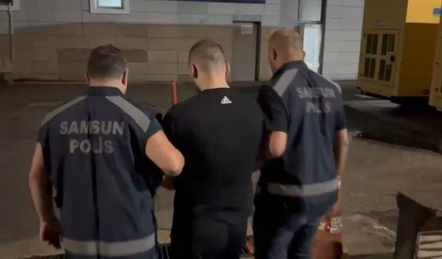 Samsun'da 9 yıl 5 ay hapis cezası bulunan hükümlü yakalandı