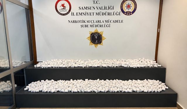 Samsun'da iki ayrı uyuşturucu operasyonu: 77 bin 160 sentetik ecza ele geçirildi