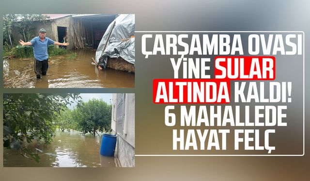 Çarşamba Ovası'nı sağanak vurdu