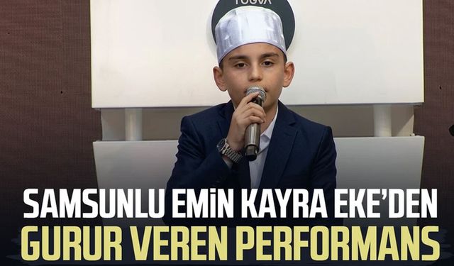 Samsunlu Emin Kayra Eke'den gurur veren performans