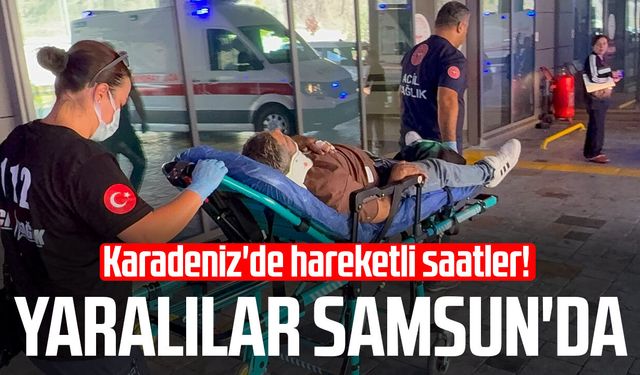 Rusya açıklarında dron saldırısına uğrayan gemideki yaralılar Samsun'a getirildi
