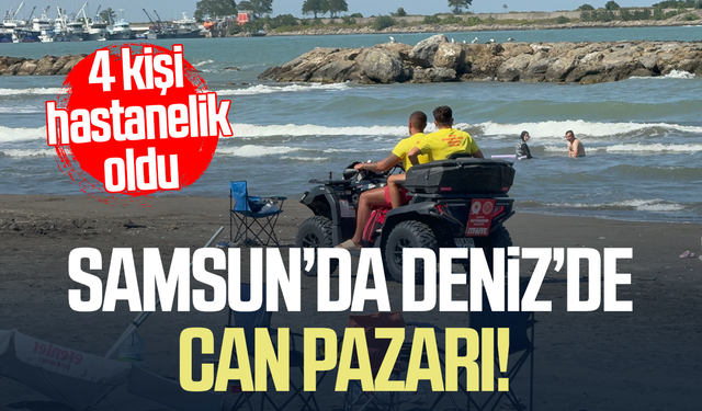 Samsun'da aynı yerde peş peşe boğulma tehlikesi: 4 kişi hastaneye kaldırıldı