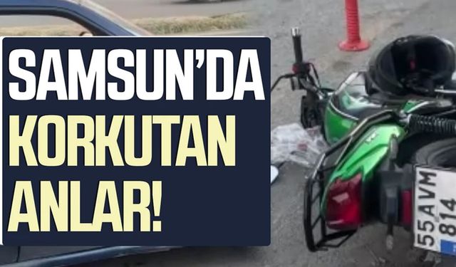 Samsun'da otomobil ile motosiklet çarpıştı: 1 yaralı