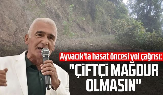 Ayvacık'ta hasat öncesi yol çağrısı: "Çiftçi mağdur olmasın"