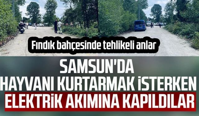 Samsun'da elektrik akımına kapıldılar