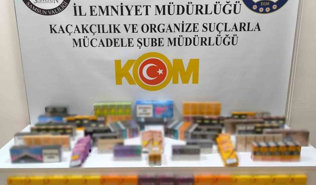 Bafra'da 500 paket kaçak sigara ele geçirildi