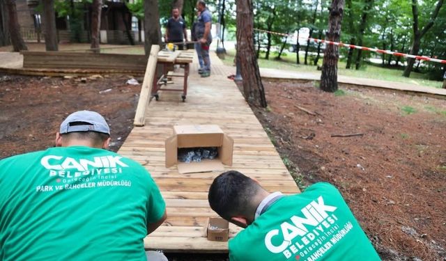 Canik Belediyesi Hasköy Meşe Orman Park yenileniyor