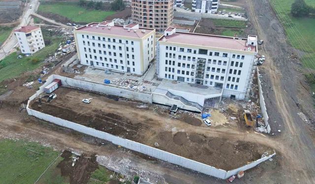 Canik Fen Lisesi inşaatında sona gelindi