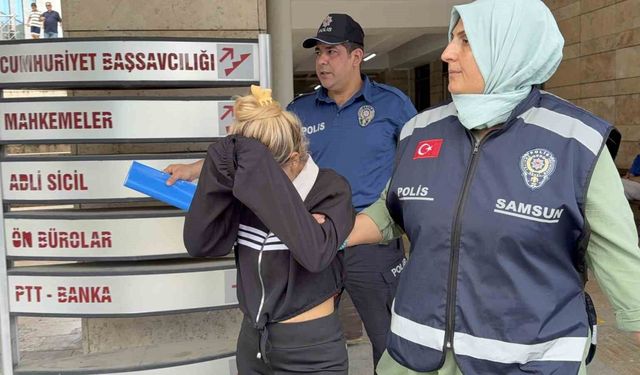 Samsun'da mağazalardan giysi çalan kadın tutuklandı
