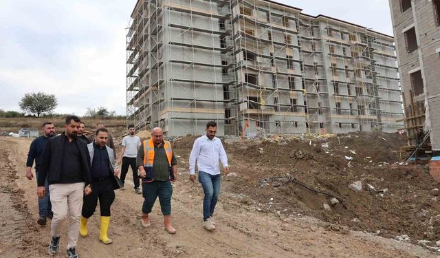 Vezirköprü'de TOKİ projesinde çalışmalar sürüyor