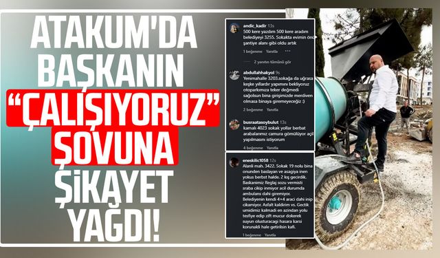 Atakum Belediye Başkanı Serhat Türkel'in "çalışıyoruz" şovuna şikayet yağdı!