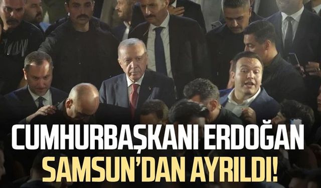 Cumhurbaşkanı Erdoğan'a Samsun'da vatandaşlardan sevgi gösterisi