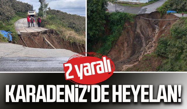 Karadeniz'de heyelan! 2 kişi yaralandı