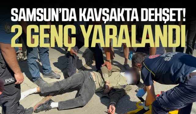 Samsun’da korku dolu anlar! 2 genç yaralandı