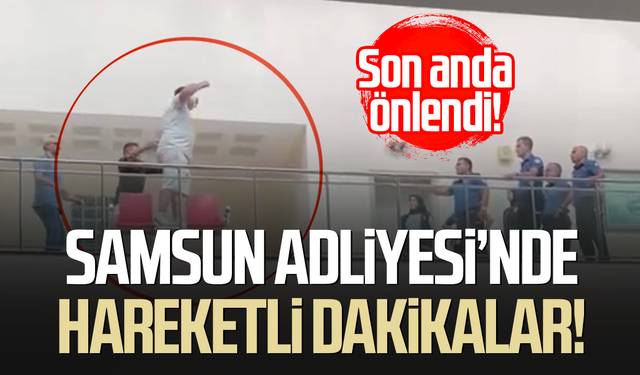 Adliyedeki intiharı güvenlik amiri engelledi