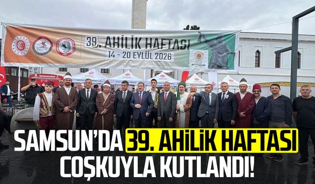 Samsun'da yağmur altında Ahilik Haftası kutlaması