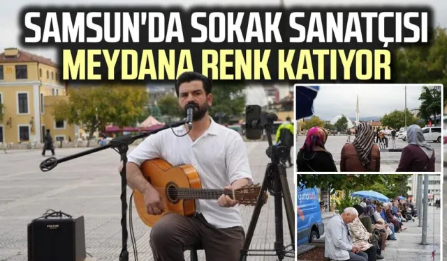 Sokak sanatçısı meydana renk katıyor