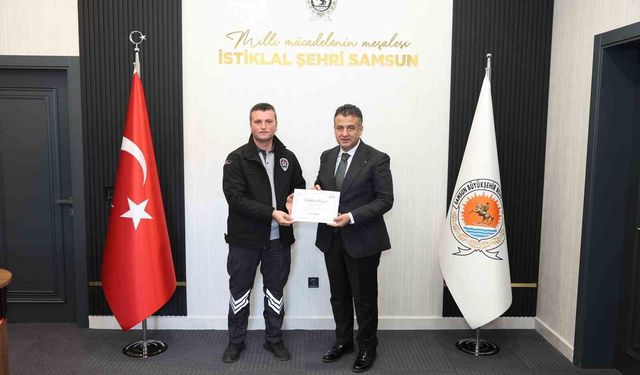 Başkan Doğan'dan hayat kurtaran personele ödül