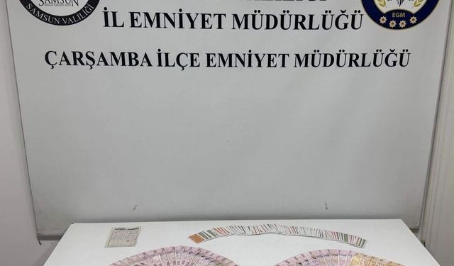 Çarşamba'da kumar oynayan şahıslara 69 bin 624 lira ceza
