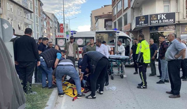 Otomobilin çarptığı kadın ağır yaralandı