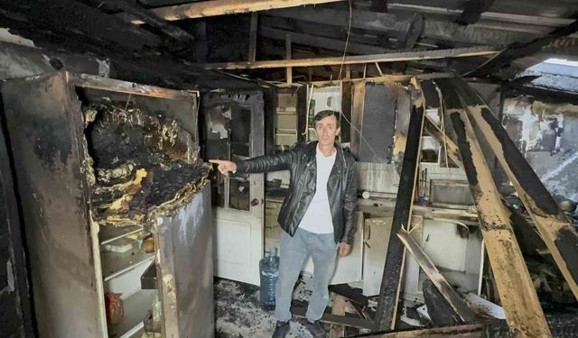Samsun'da ev yangını: Tüm eşyalarını kaybeden aile evsiz kaldı