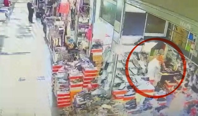 Spor ayakkabı almak için iş yerini dolandırdı
