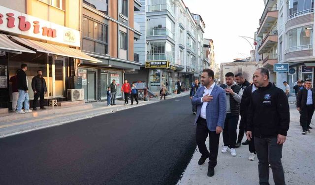 Vezirköprü'de sıcak asfalt çalışması