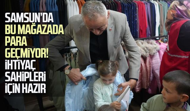 Samsun'da Kızılay'ın mağazası kışa hazır
