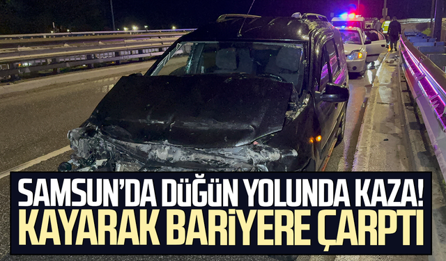 Düğüne giden otomobil kaza yaptı: 1 yaralı