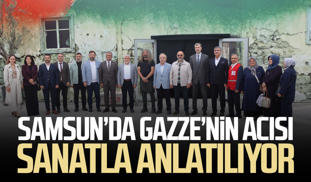Samsun'da 'Direnişin Muştusu: Gazze Sergisi' ziyarete açıldı