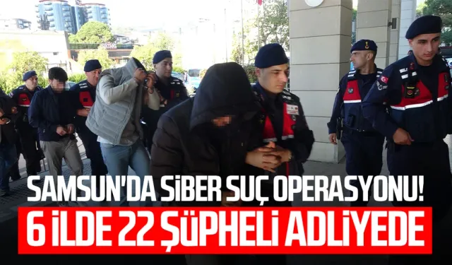 Samsun'da siber suç operasyonu! 6 ilde 22 şüpheli adliyede