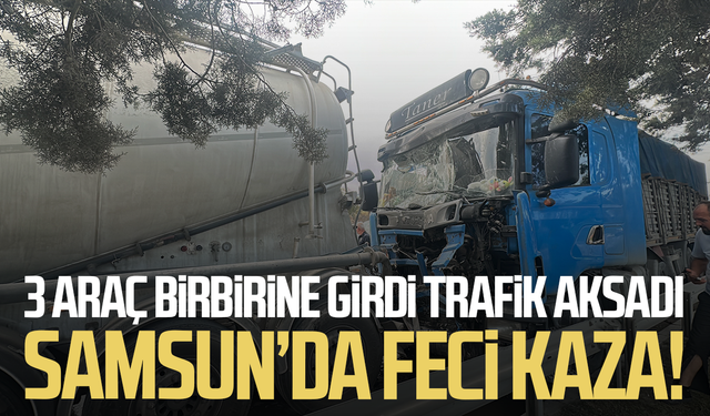 Samsun'da 3 aracın karıştığı zincirleme kaza: 1 yaralı