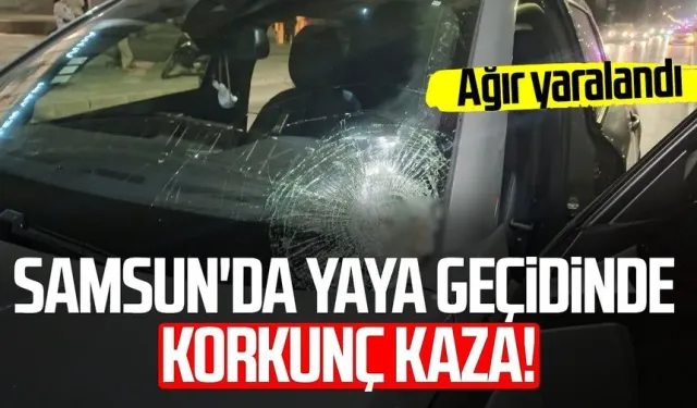 Bafra'da otomobilin çarptığı bisiklet sürücüsü ağır yaralandı